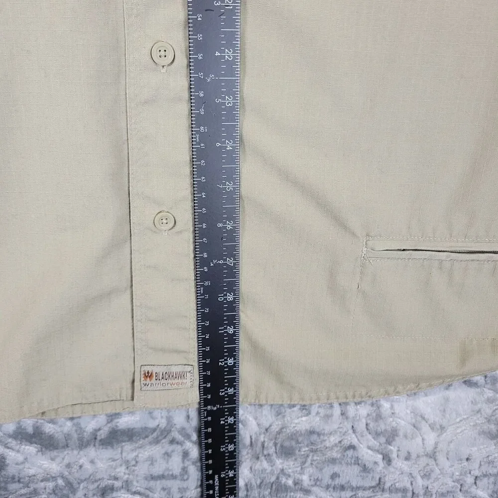 Blackhawk Tactical Button Shirt Men's Large Biege Rip Stop Federal Ammunition - Picture 9 of 14